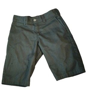Dickies‎ Unisex Green Slim Fit Dark Wash Flat Front Chino Shorts Size 28
